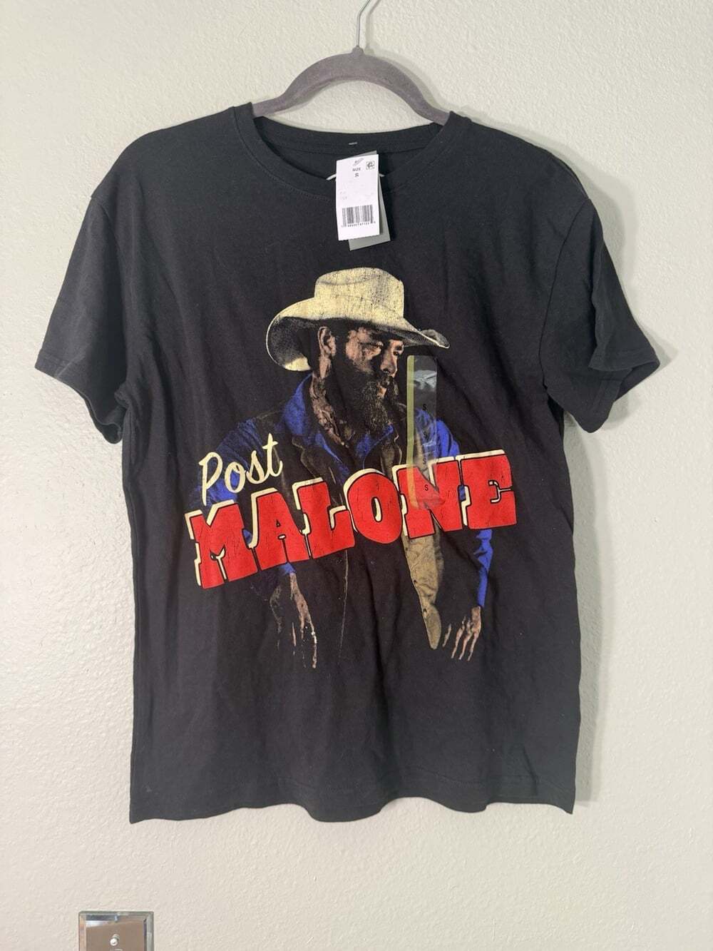 Post Malone Black Graphic Print T-Shirt Size Small Posty Co. Short Sleeve NWT
